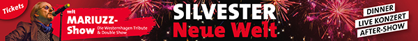 Silvester Neue Welt Live Konzert mit Mariuzz Show - Die Westernhagen-Tribute & Double Show